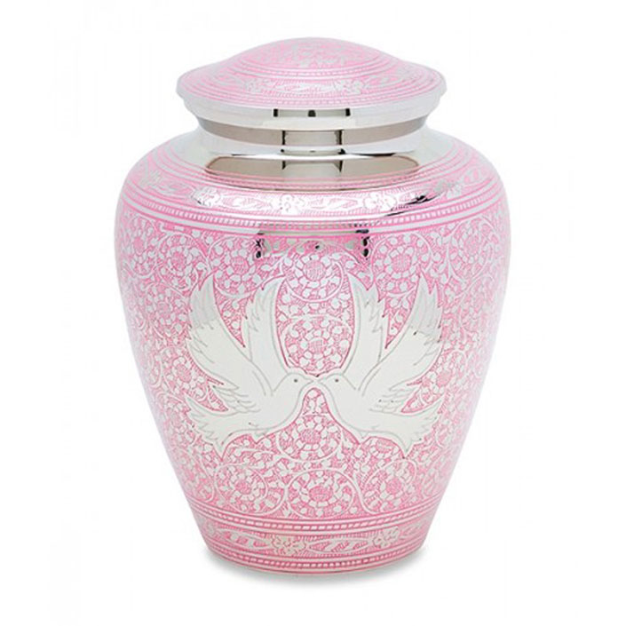 Birds Engraved Funeral Urn